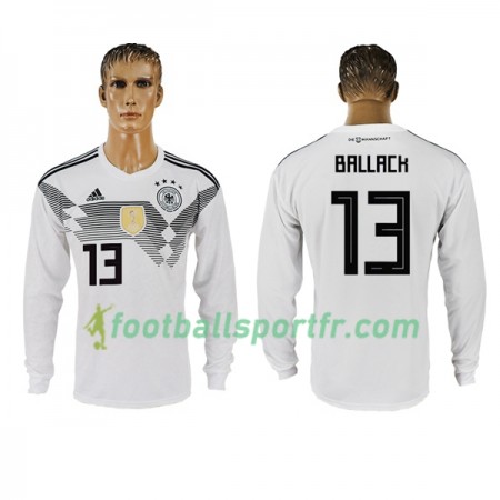 Tenue Allemagne Ballack 13 Domicile Coupe du monde 2018 Maillot de Foot ML